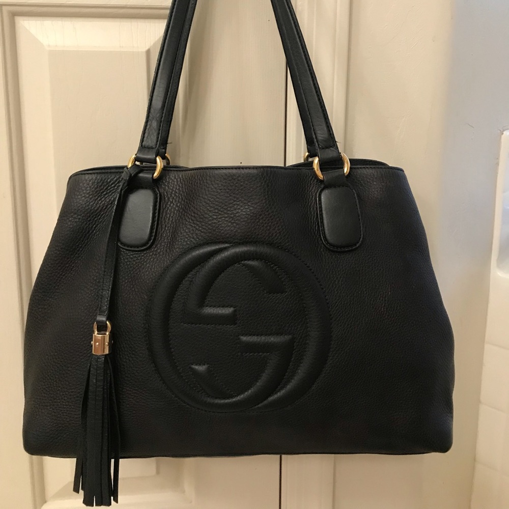 Gucci Medium Leather Handbag Authentic